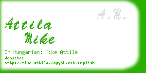 attila mike business card